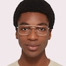 PH1216 Semishiny Pale Gold MetalEyeglass Frames for Men for Glasses Direct