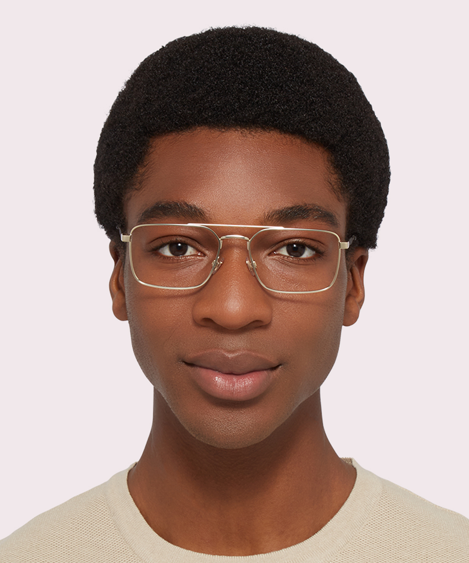 PH1216 Semishiny Pale Gold MetalEyeglass Frames for Men for Glasses Direct