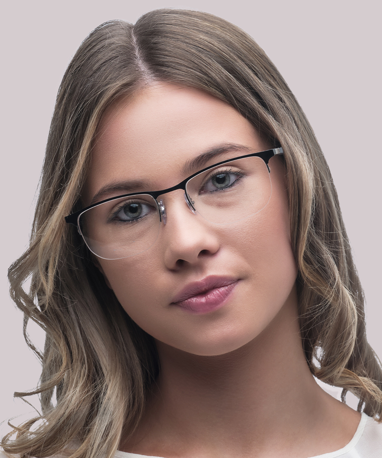 RB6513 Black On Silver MetalEyeglass Frames for Women for Glasses Direct