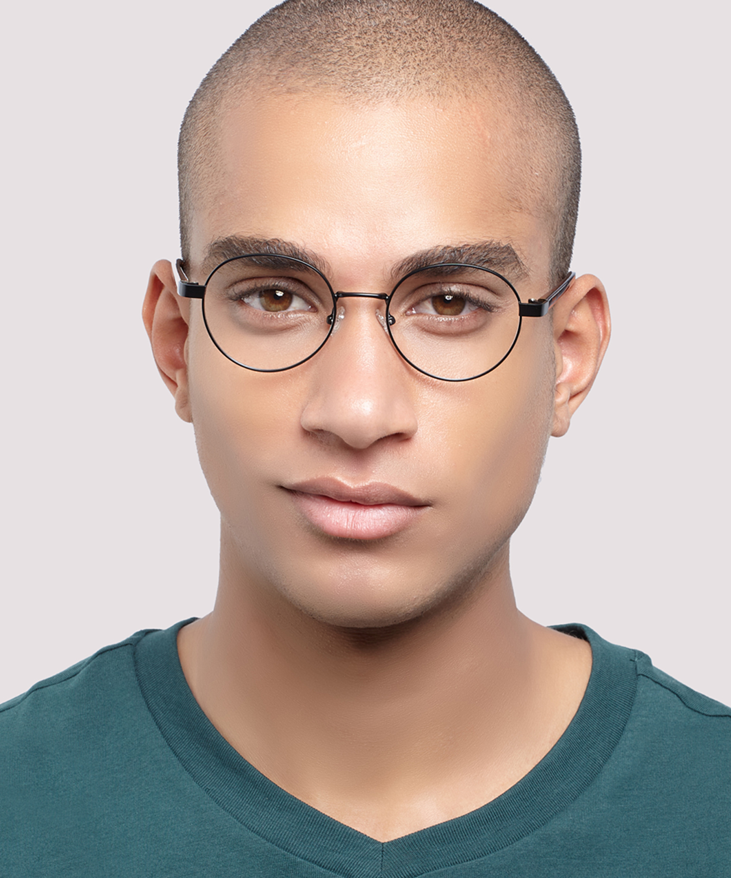 Cody Matte Black MetalEyeglass Frames for Men for Glasses Direct