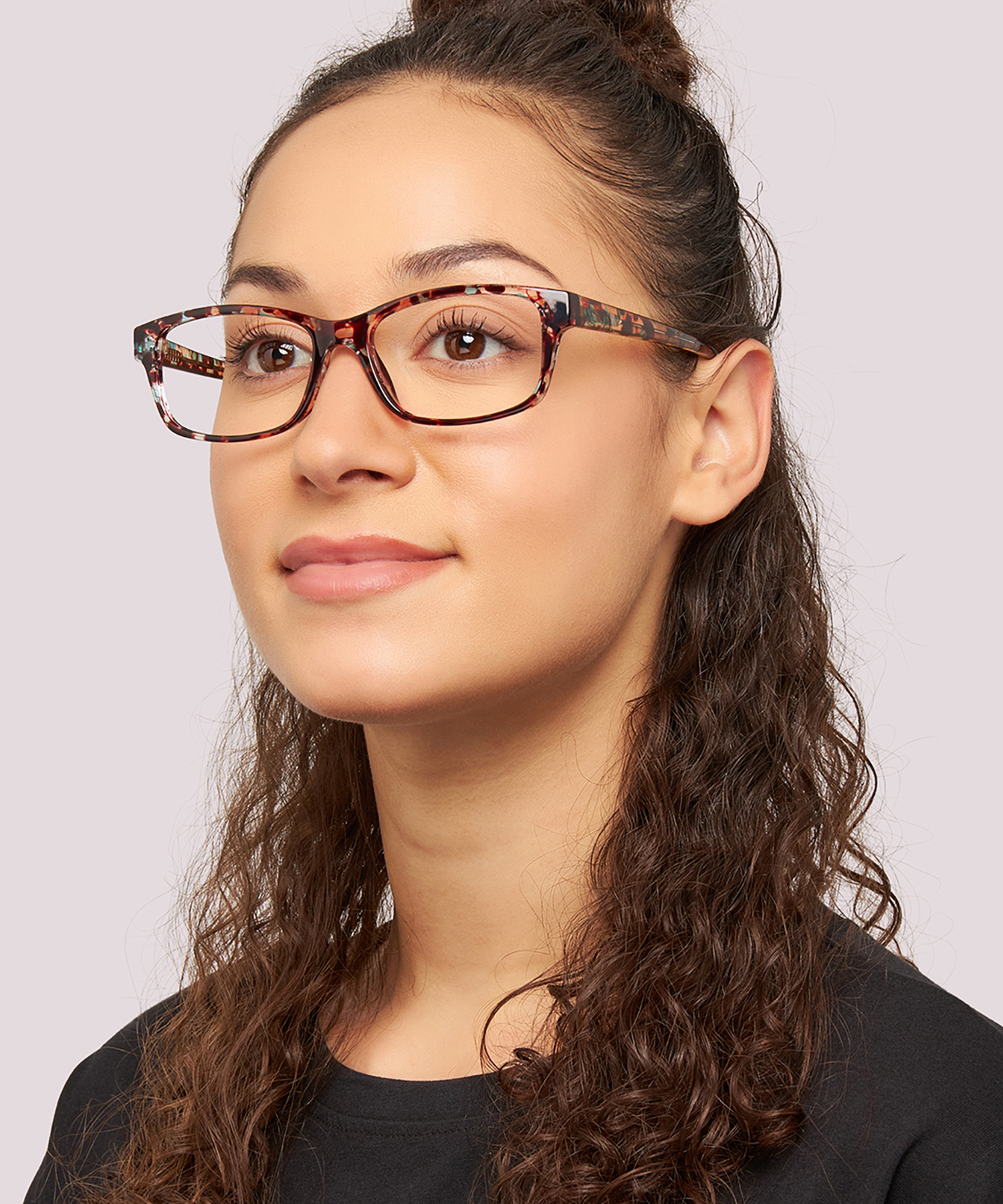 Daisy Brown Pattern PlasticEyeglass Frames for Women for Glasses Direct