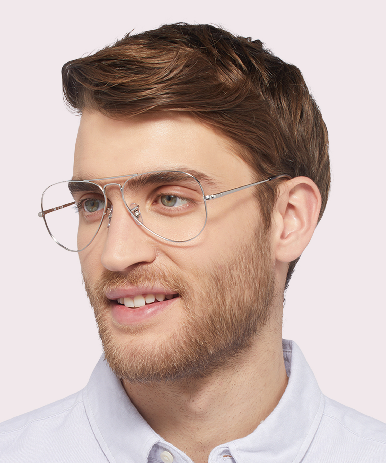 RB6489 Silver MetalEyeglass Frames for Men for Glasses Direct