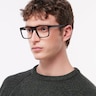 PLD D533 Black PlasticEyeglass Frames for Men for Glasses Direct