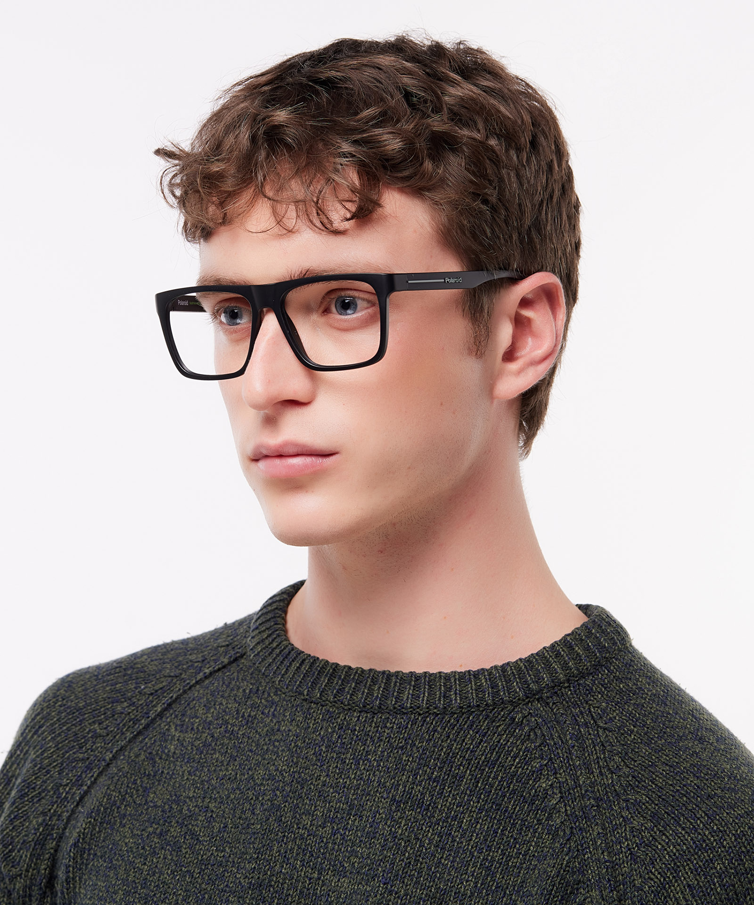 PLD D533 Black PlasticEyeglass Frames for Men for Glasses Direct