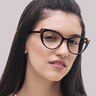 Hayley Bi Layer Black & Havana AcetateEyeglass Frames for Women for Glasses Direct