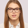 Atalina Black PlasticEyeglass Frames for Women for Glasses Direct