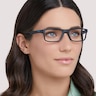 RB7074 Rubber Black PlasticEyeglass Frames for Women for Glasses Direct