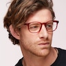 PLD D453 Red PlasticEyeglass Frames for Men for Glasses Direct