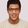 Dewy Brown & Black PlasticEyeglass Frames for Men for Glasses Direct