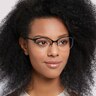 Scarlett Matte Black MetalEyeglass Frames for Women for Glasses Direct