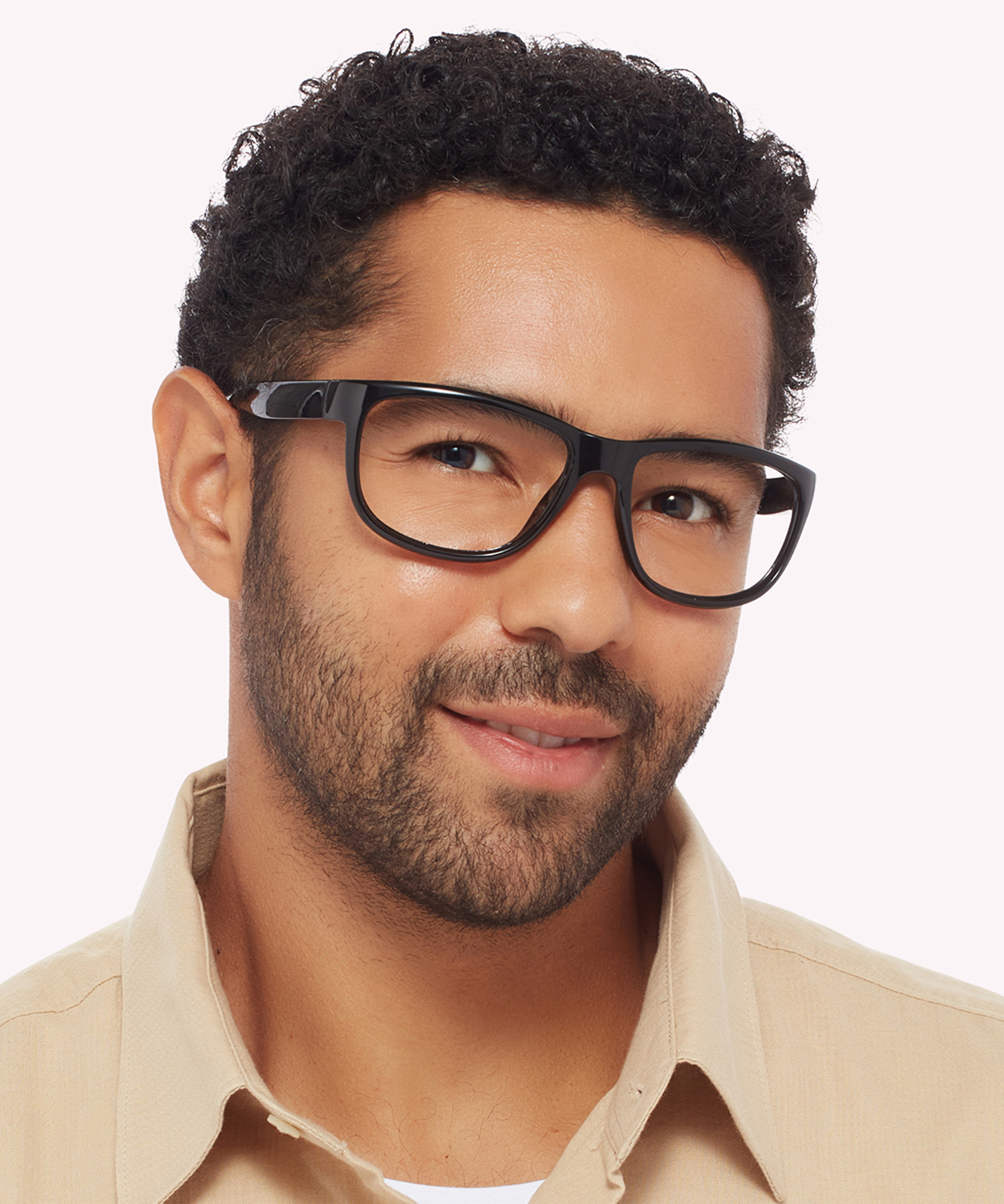 Pulse Shiny Black Burg PlasticEyeglass Frames for Men for Glasses Direct