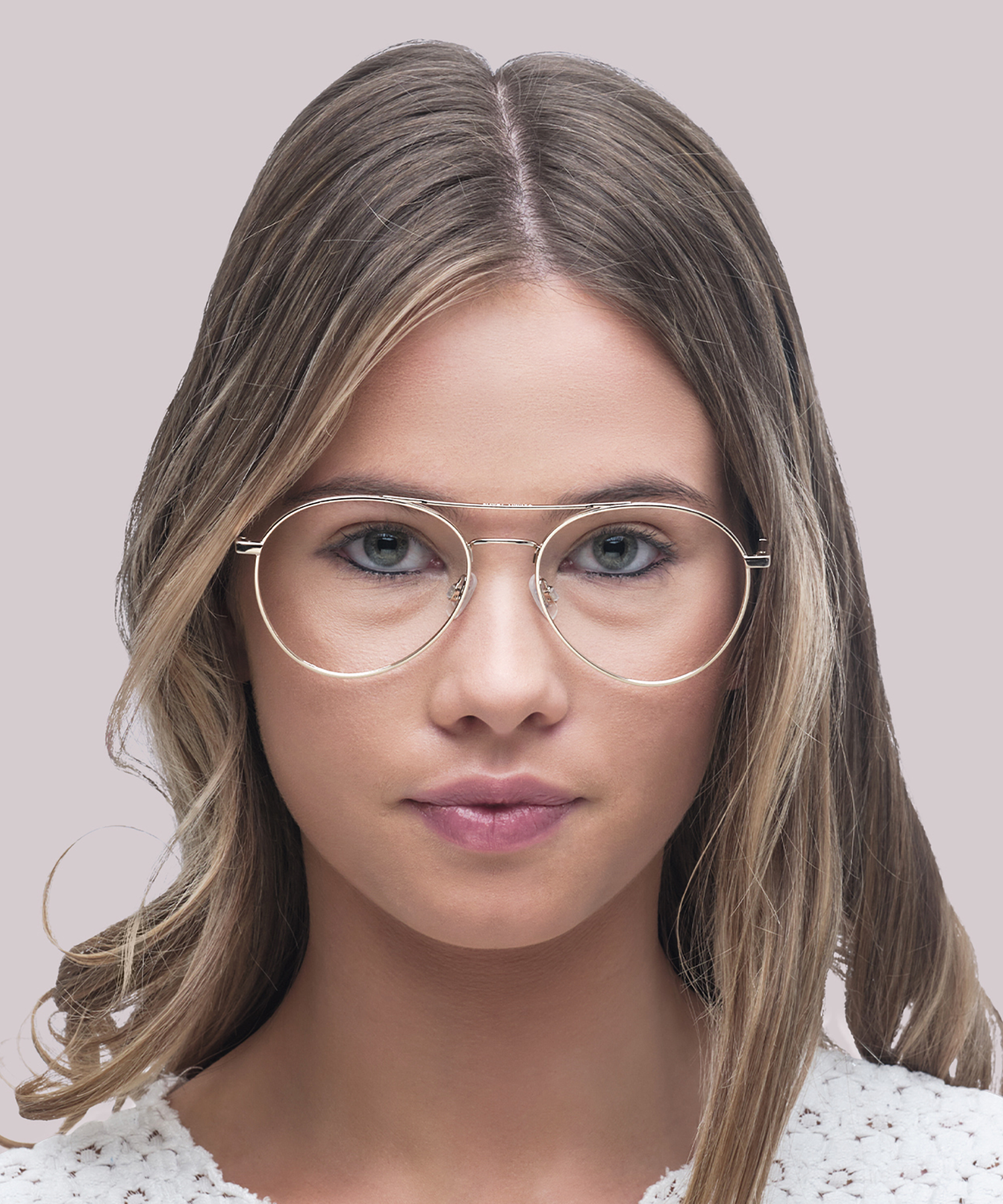 TJ 0088 Gold Shiny MetalEyeglass Frames for Women for Glasses Direct