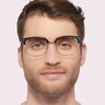 RB7216 Black On Silver PlasticEyeglass Frames for Men for Glasses Direct
