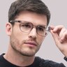 PO3263V Transparent Grey AcetateEyeglass Frames for Men for Glasses Direct