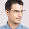Barrelhouse™ 0.5 Pewter MetalEyeglass Frames for Men for Glasses Direct