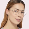 RB6489 Silver MetalEyeglass Frames for Women for Glasses Direct