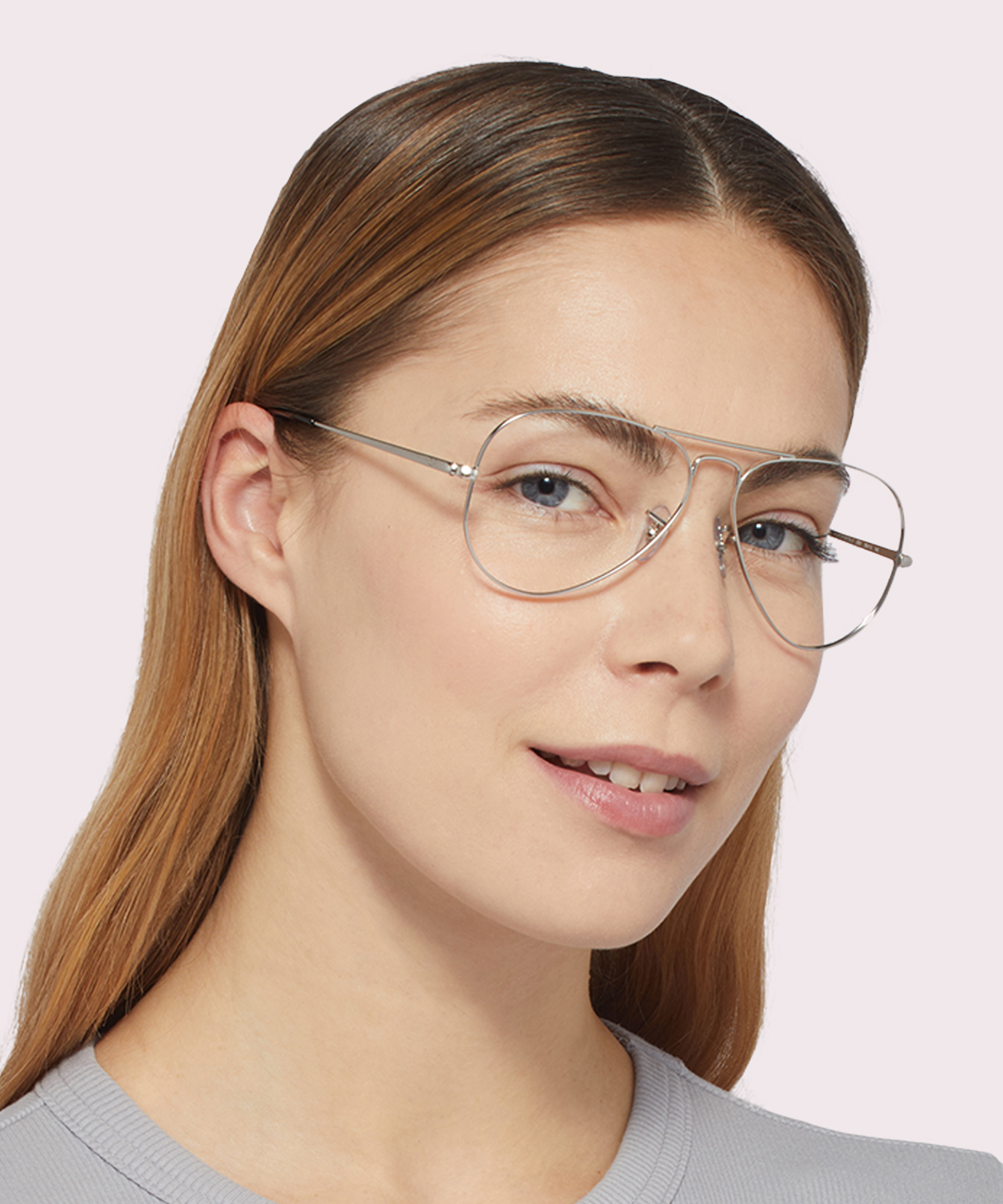 RB6489 Silver MetalEyeglass Frames for Women for Glasses Direct
