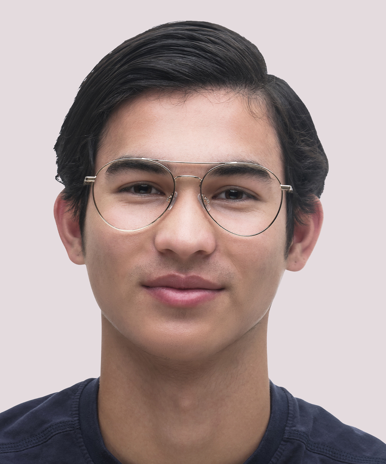 TJ 0088 Gold Shiny MetalEyeglass Frames for Men for Glasses Direct