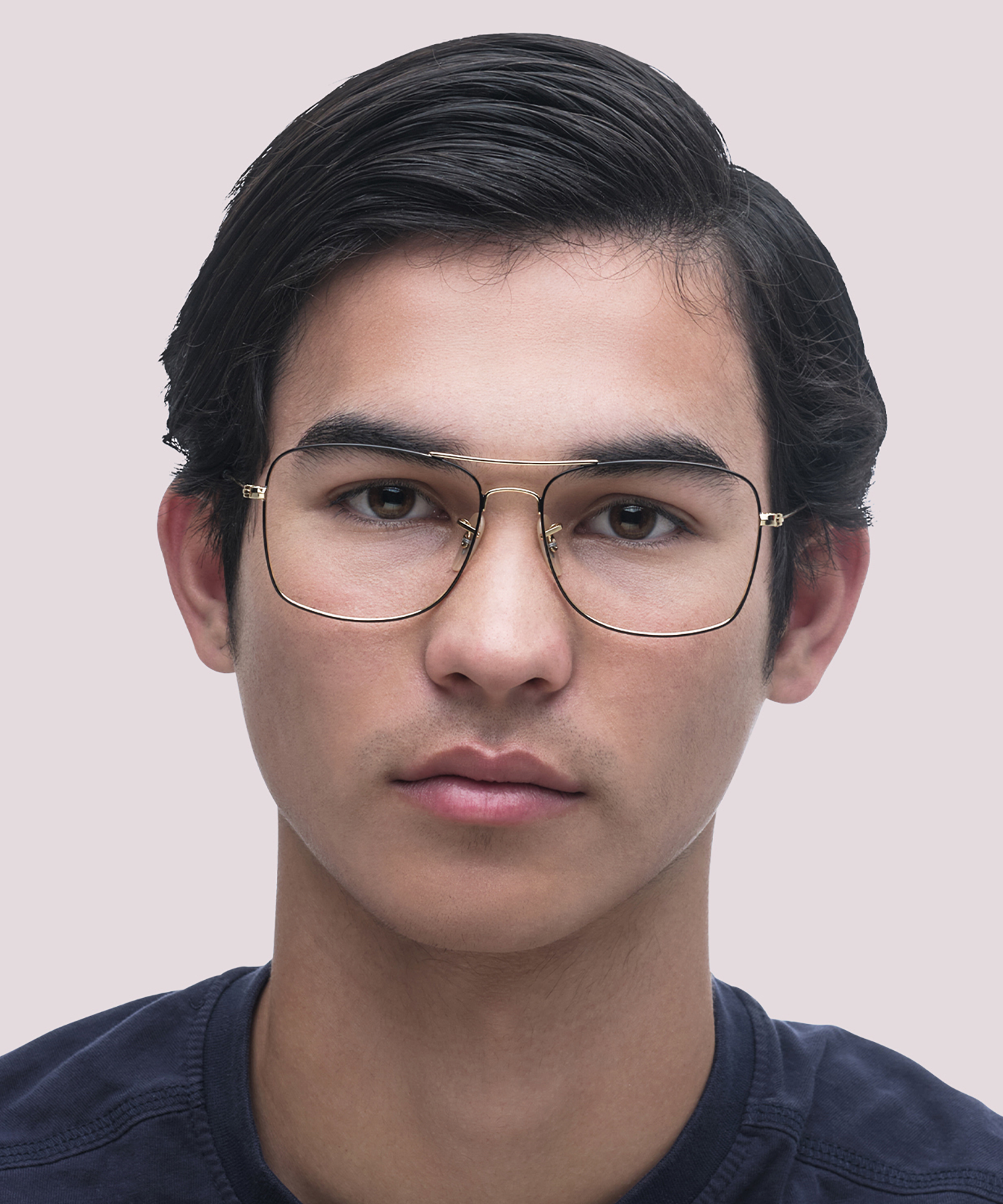RB6498 Black On Gold MetalEyeglass Frames for Men for Glasses Direct