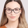 Alora Black & Pink AcetateEyeglass Frames for Women for Glasses Direct