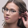 RB6513 Black On Silver MetalEyeglass Frames for Women for Glasses Direct