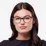RB5375 Black On Transparent AcetateEyeglass Frames for Women for Glasses Direct