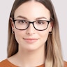 Wing Black AcetateEyeglass Frames for Women for Glasses Direct