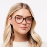 Katalina Horn Light Brown AcetateEyeglass Frames for Women for Glasses Direct