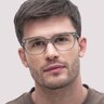 Hanwell Grey Wood & Crystal Grey AcetateEyeglass Frames for Men for Glasses Direct