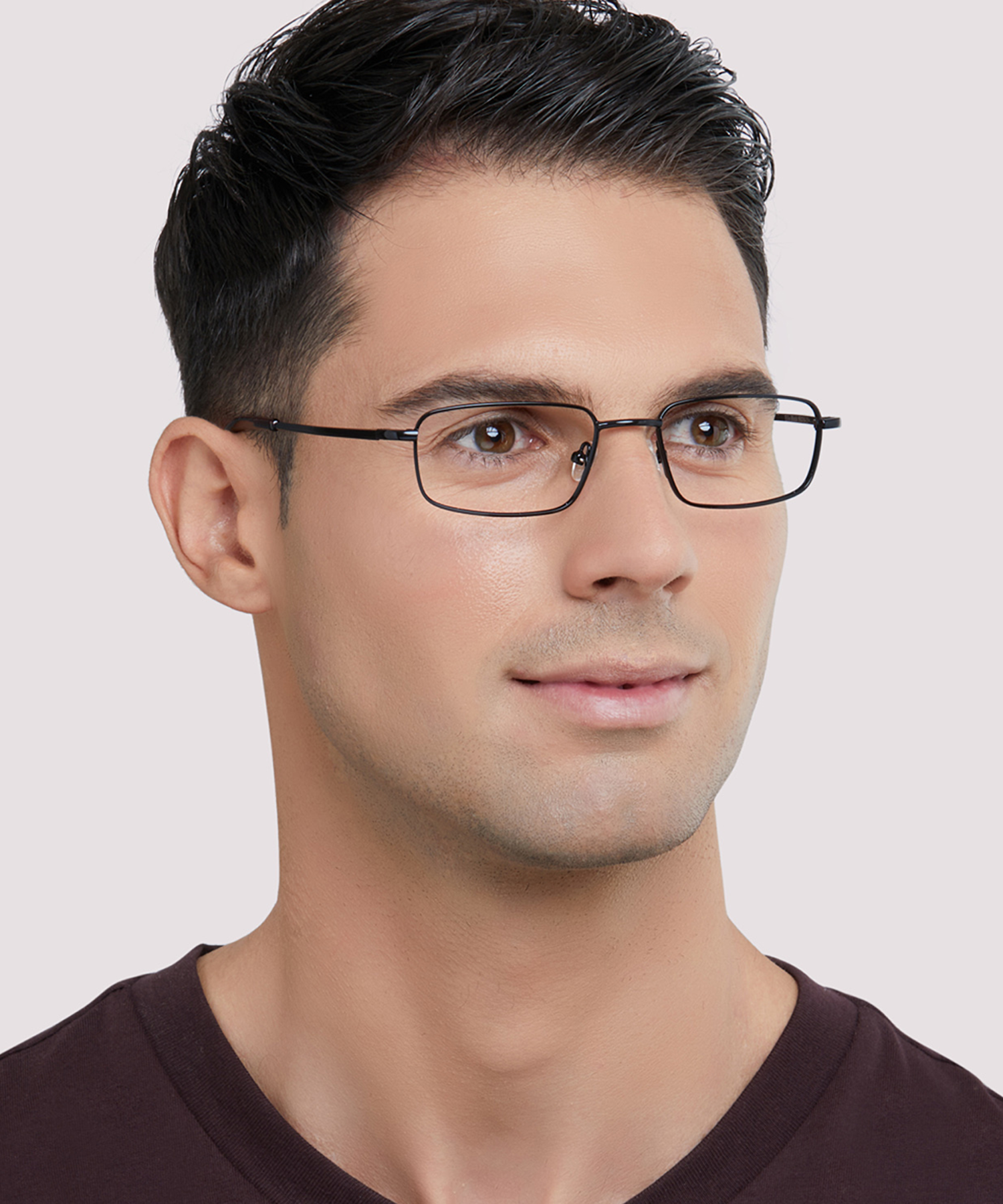 Ellis Black MetalEyeglass Frames for Men for Glasses Direct