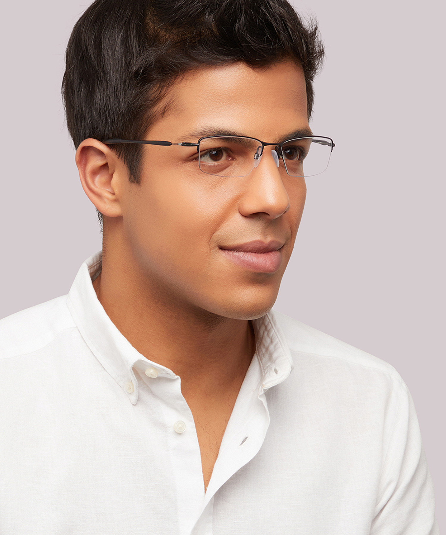 Lizard™ Satin Black TitaniumEyeglass Frames for Men for Glasses Direct