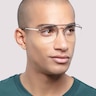 RB6444 Silver MetalEyeglass Frames for Men for Glasses Direct