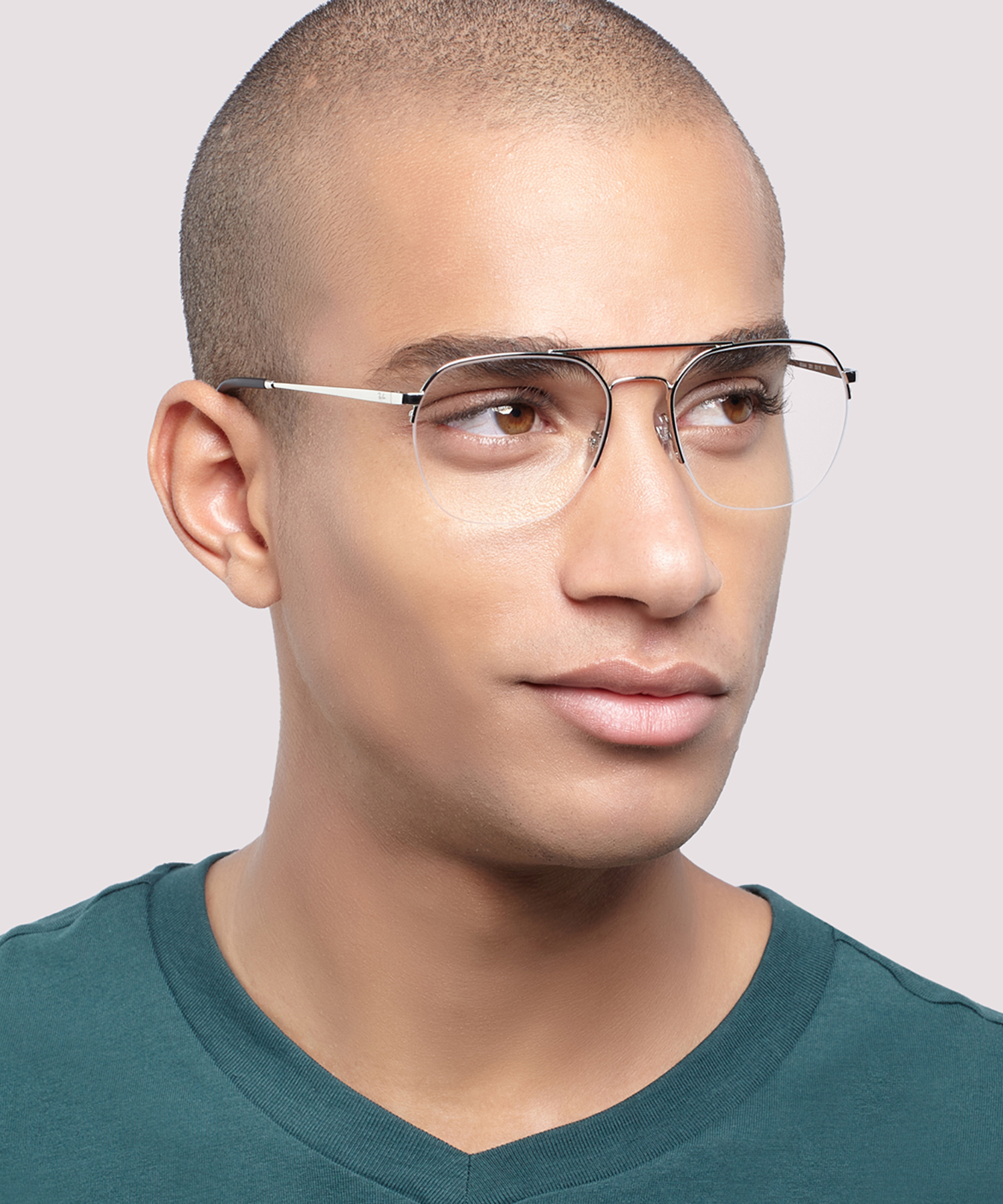 RB6444 Silver MetalEyeglass Frames for Men for Glasses Direct