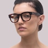RB0298V Striped Havana AcetateEyeglass Frames for Women for Glasses Direct