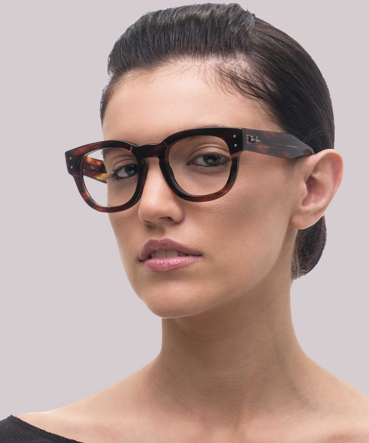 RB0298V Striped Havana AcetateEyeglass Frames for Women for Glasses Direct