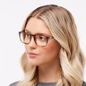 PO3344V Striped Brown AcetateEyeglass Frames for Women for Glasses Direct