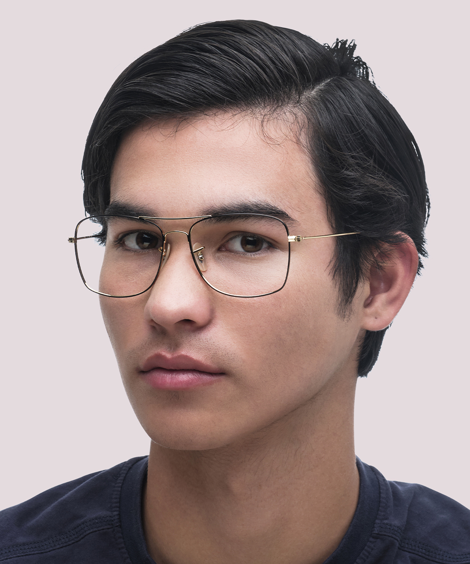 RB6498 Black On Gold MetalEyeglass Frames for Men for Glasses Direct