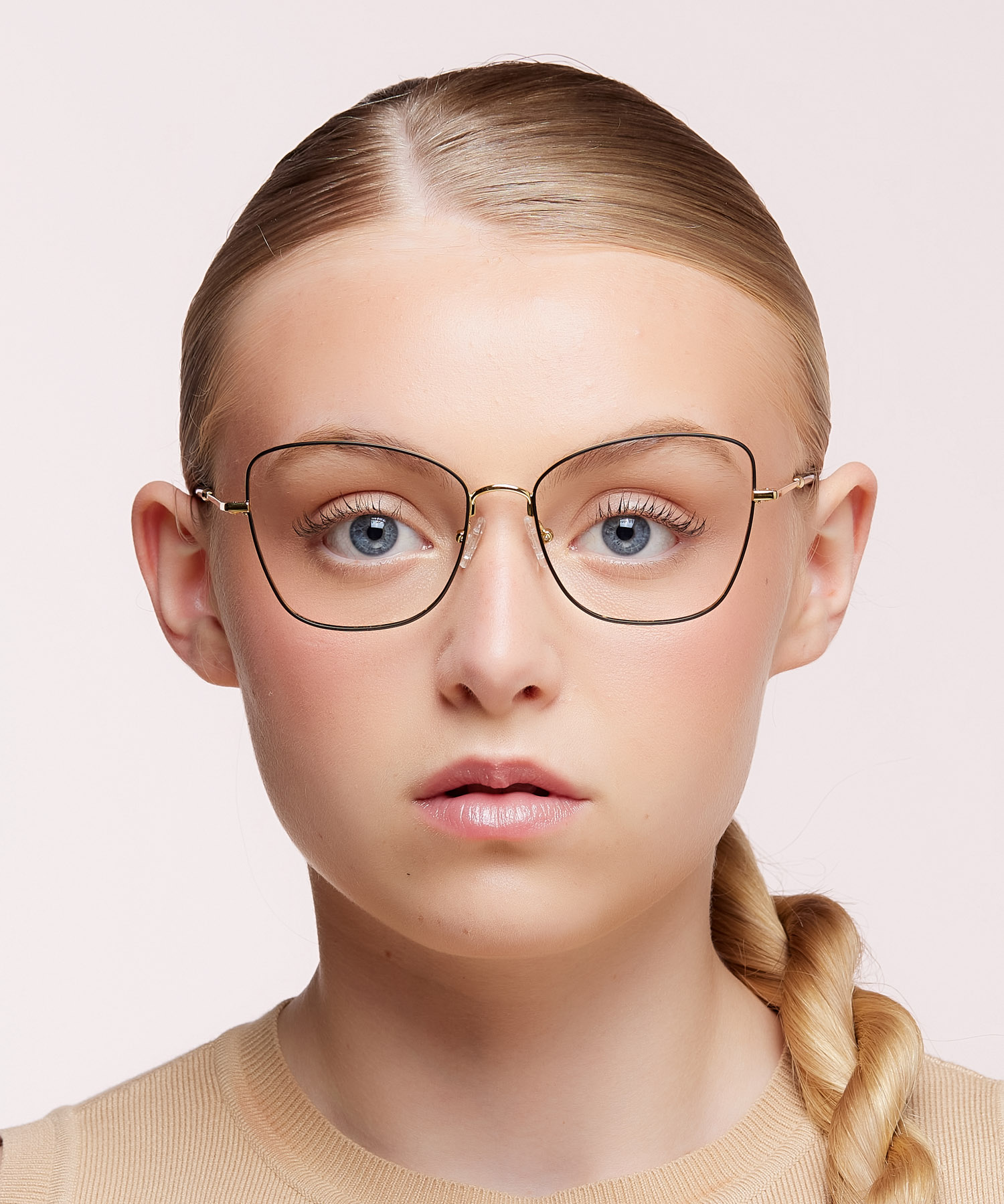 Roma Black MetalEyeglass Frames for Women for Glasses Direct