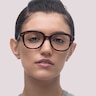 RB7215 Striped Havana PlasticEyeglass Frames for Women for Glasses Direct