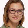 Frida Shiny Black Flower AcetateEyeglass Frames for Women for Glasses Direct