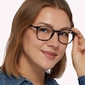 Dax Shiny Black PlasticEyeglass Frames for Women for Glasses Direct