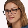 Diallo Black & Brown PlasticEyeglass Frames for Women for Glasses Direct