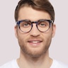 Goldhawk Blue Havana AcetateEyeglass Frames for Men for Glasses Direct