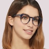 Goldhawk Blue Havana AcetateEyeglass Frames for Women for Glasses Direct