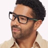 Beat Shiny Black Green AcetateEyeglass Frames for Men for Glasses Direct
