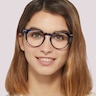 Goldhawk Blue Havana AcetateEyeglass Frames for Women for Glasses Direct