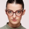PLD D504 Burgundy PlasticEyeglass Frames for Women for Glasses Direct