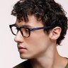 DG3380 Blue On Blue Havana AcetateEyeglass Frames for Men for Glasses Direct