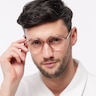 Kasia Crystal Pink PlasticEyeglass Frames for Men for Glasses Direct