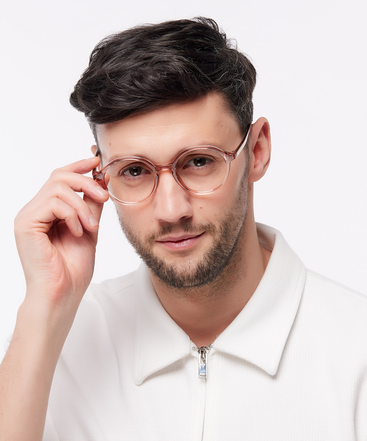 Kasia Crystal Pink PlasticEyeglass Frames for Men for Glasses Direct